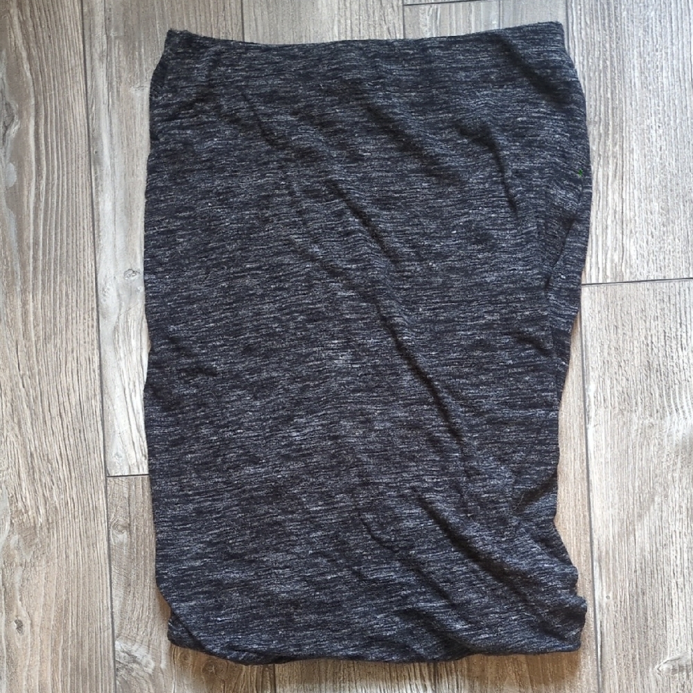 Wilfred Charcoal Marl Ruched Pencil Skirt S